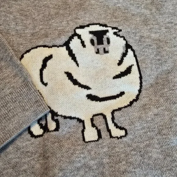 Cracker Barrel Astrologie Small S Sheep Lamb Black White Sweater Crew Sweatshirt - Picture 5 of 16